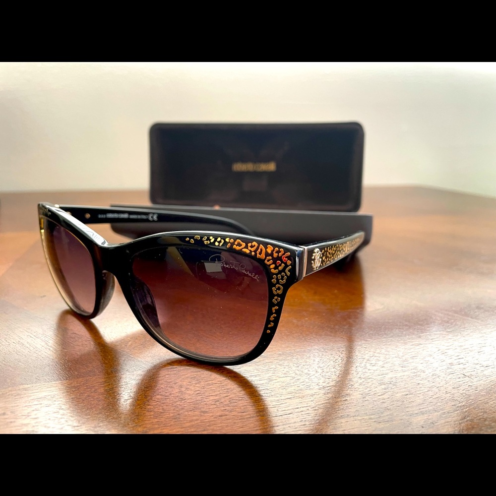 Roberto Cavalli Black/Gold Sunglasses